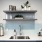 Kitchen sink with floating shelves